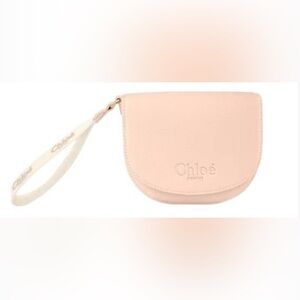 Chloé Blush Pink Leather Wristlet Clutch VIP GWP